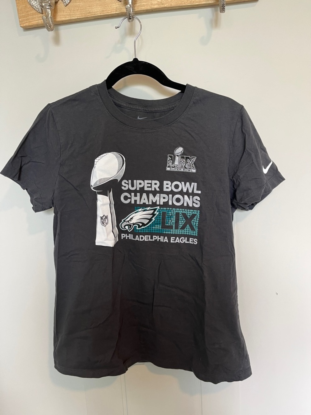 Nike Gray Philadelphia Eagles Super Bowl LIX Champions Tee